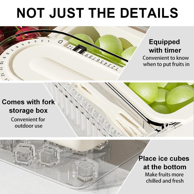 Divided Serving Tray with Lid Food Storage Container Snack Box 5 Compartment Snack Container Kitchen Fruit Storage Container New