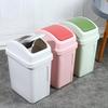 Mini Dual Swing Lid Table Trash Thickened Press Type Swing Cover Large Capacity Kitchen Hotel Bathroom Office Garbage Trash Can