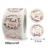 500 шт./рулон, наклейки «Спасибо», рулон для конверта, свадебная шкатулка для драгоценностей, канцелярские принадлежности, этикетка с печатью
