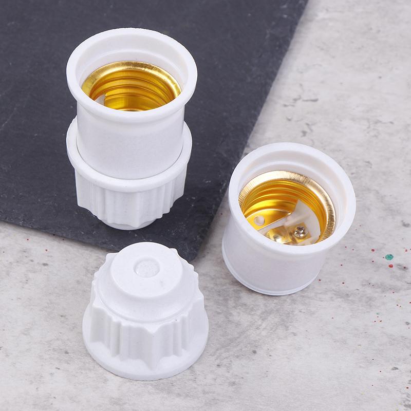2 шт. универсальный винтовой патрон E27 для лампы, патрон для лампы, белое золото, потолочный светильник, крепление лампы, основание для лампы