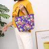 Large Capacity Floral Tote Bag Oxford Cloth Rose Mommy Bag Portable Canvas Lunch Bag  Shopping