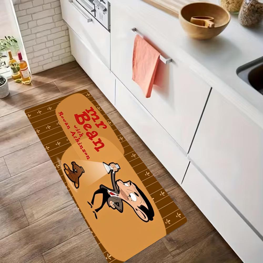 Mr Bean2 Kitchen Mats Durable Bathroom Pads Comfortable Rugs Carpets For Kitchen Home Office Sink Laundry Room Bathroom Decor
