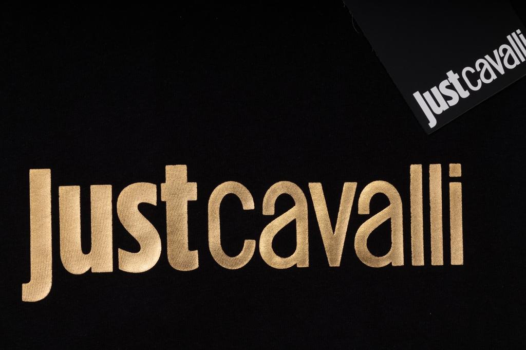 Just cavalli stylish Italian t-shirt new gold - Size: XXL