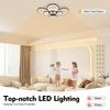 Smart Dimmable 140W LED Ceiling Light Remote Control 8 Rings Stepless Dimming & Color Temp for Living Room Bedroom