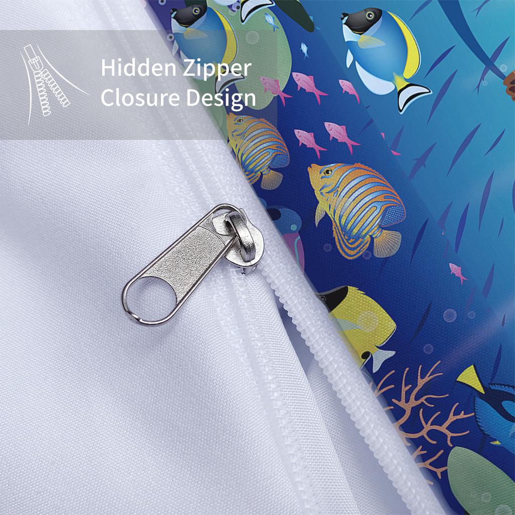 Набор из 3 предметов, постельное белье с принтом в стиле черепашьего подземного мира, 1*пододеяльник+2*наволочки, для двуспальной, королевской, двуспальной спальни