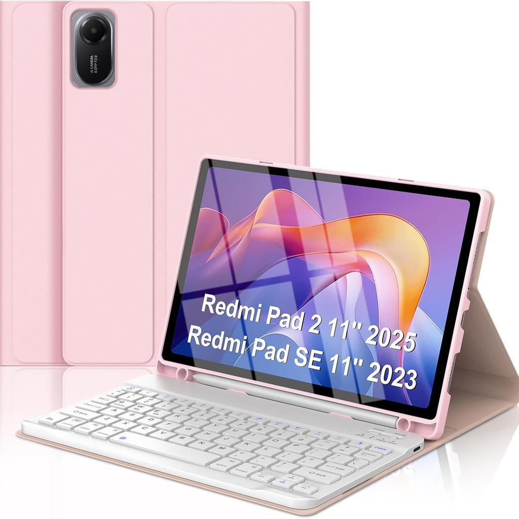 Чехол-клавиатура для Xiaomi Redmi Pad 2 и Redmi Pad SE 11 Pad2 SE Poco Pad C1 Xiaomi Pad6/7/8 6S/7S Pro Магнитная съемная Bluetooth-клавиатура с тачпадом