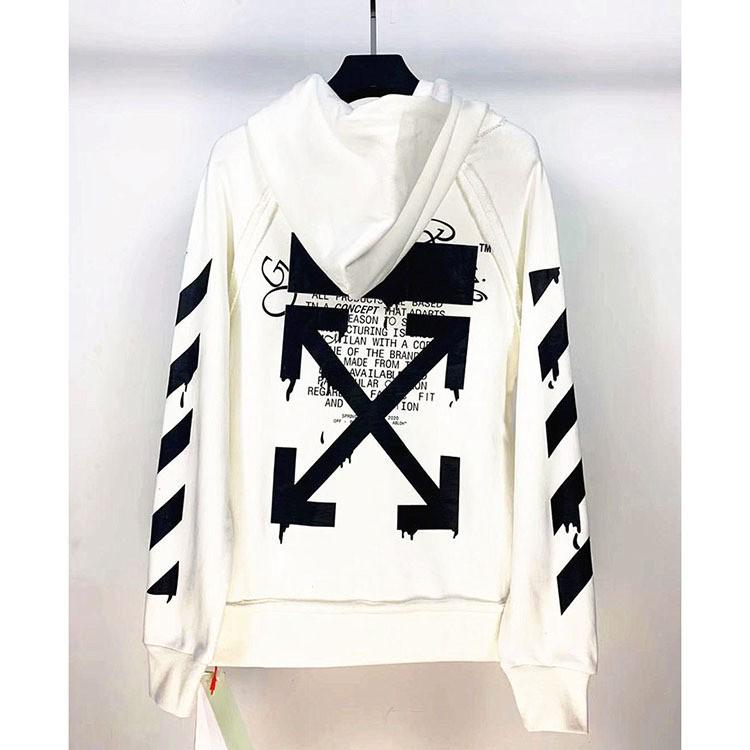 Высококачественная модная толстовка OFF WHITE Basic с 3D-принтом Стрела