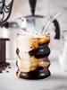 2/4PCS Wave Shape Beverage Glasses With Straws Vintage Glass Cups Ripple Drinking Glasses for Wine Champagne Milk Coffee Cup