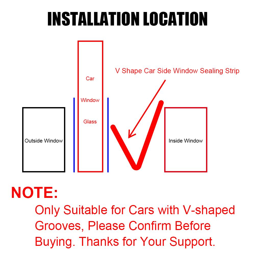 Шумоизоляция, уплотнительная лента для бокового окна автомобиля, уплотнительная лента для окна автомобиля, V-образная уплотнительная лента, автомобильные аксессуары