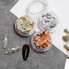 Wholesale Gold and Silver Nail Art Stickers with Colored Tin Foil Fragments.
