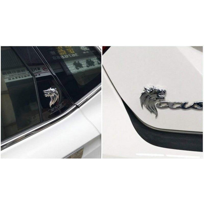 2 шт. 3D наклейки на автомобиль крутой логотип ВОЛК автомобильный стиль металлический значок волка эмблема боковой хвост наклейка мотоцикл автомобильные аксессуары автомобиль