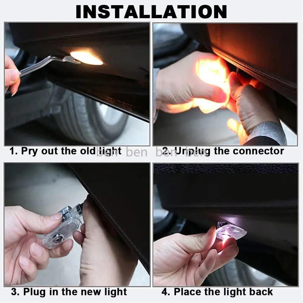 CQO1 2PCS For Mercedes Benz AMG S-Class W221 2005 2006 2007 2008 2009 2010 2011 2012 2013 Car Door Welcome Light Laser Projector Lamp
