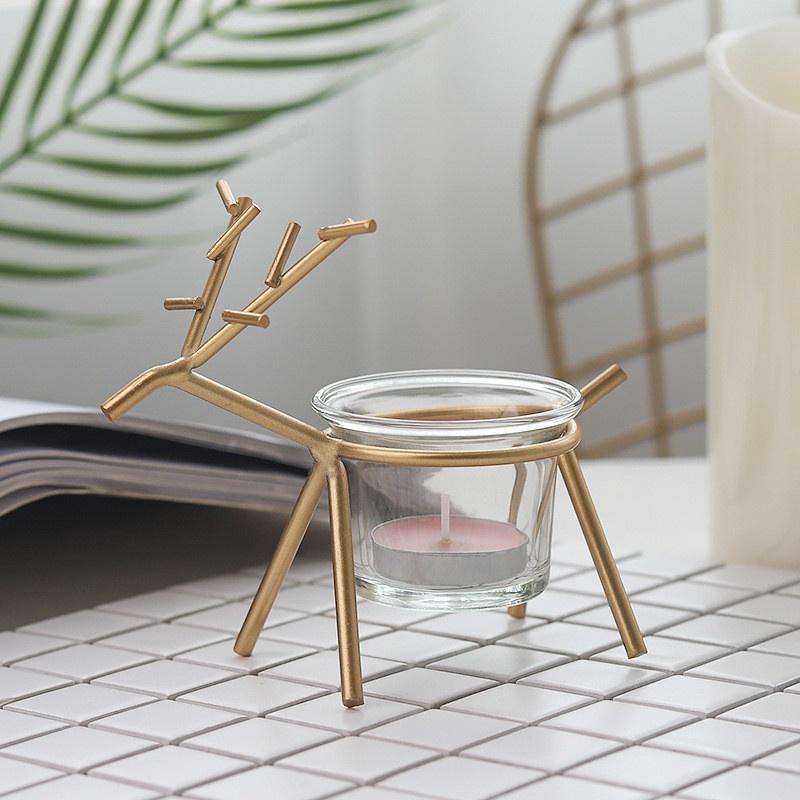 Geometry Deer Candlestick Aromatherapy Table Decorations Party Home Decoration Without Candles