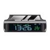 Solar Powered Car Digital Clock Thermometer Auto On Off Dashboard Time Date Temperature Monitor Long Standby for Vehicles