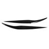 Pair Front Headlight Eyebrow Eye Lid Cover Trim Glossy Black Replacement for Ford Fiesta MK6.5