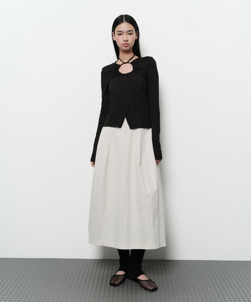 Daiaegeuneol Halterneck Long Dress (Cream)