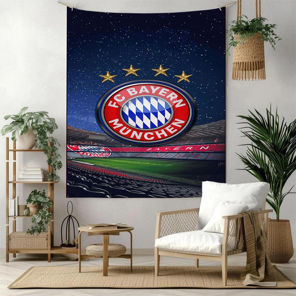 Fc Bayern Mnchen Victory Wall Decor Tapestry Art For Pet Memorial Birthdaywedding Party Backdrop Family Gift