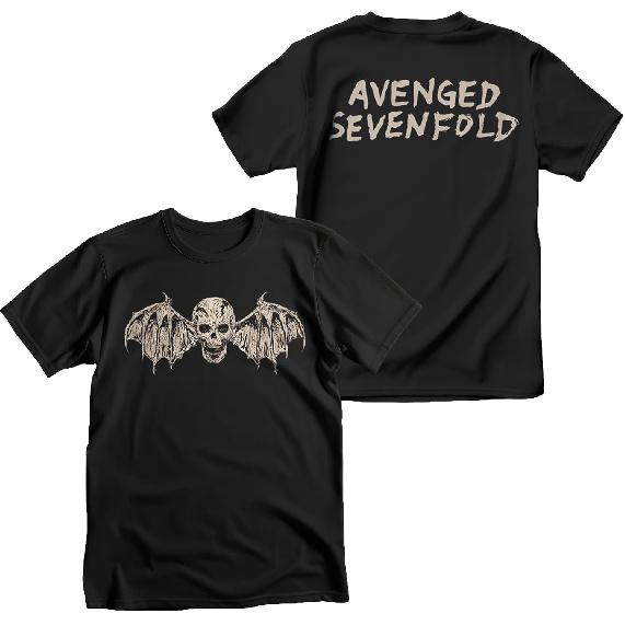 Avenged Sevenfold Men's Hell Bat Slim Fit T-Shirt Black | Officially Licensed Merchandise
