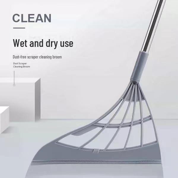 Компактный набор из щетки и совка с мягкой щетиной и функцией неприлипания волос