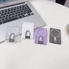 Ударопрочный Для кошелька MagSafe Акриловый Прозрачный Телефон Магнитный держатель для карт Однотонный для iPhone 17 16 15 14 13 12 11