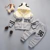 New Kids Clothing Two Pieces Sports Sets Korean Version Boys Girls Baby Children Casual Hoodie Trousers Cotton Suit