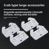 Белый пластиковый крючок-краб для аксессуаров шкафа