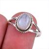 Natural Rainbow Moonstone Gemstone Handmade 925 Solid Silver Gift Ring S.8 A5g92
