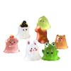 Luminous Rabbit Dragon Ornament Cartoon Frog Pig Figurine Ghost Doll Micro Landscape Christmas Decor Dollhouse Miniature Toy