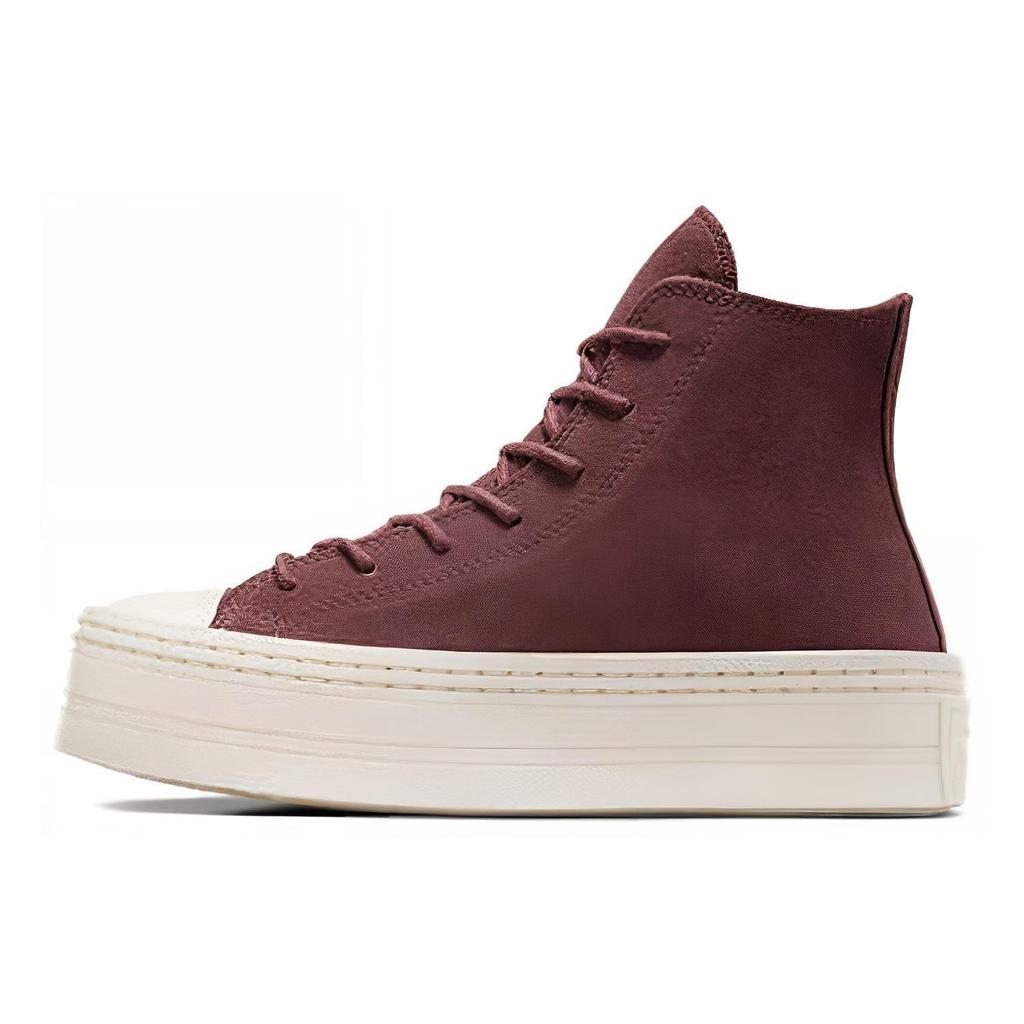 Converse Кеды Chuck Taylor All Star Modern Lift на платформе, высокие, коричневые с белым, женские A06783C