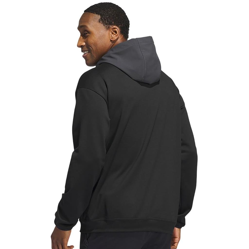 Куртка для гольфа с капюшоном на молнии с короткими рукавами, черная [Adidas Golf] COLD.RDY, мужская