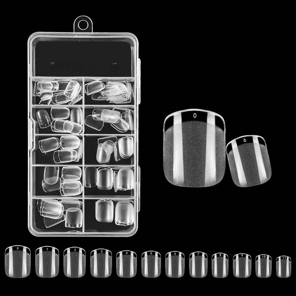 120/100 штук прозрачные не оставляющие следов матовые квадратные овальные миндальные балетные накладные ногти маникюрные штуки