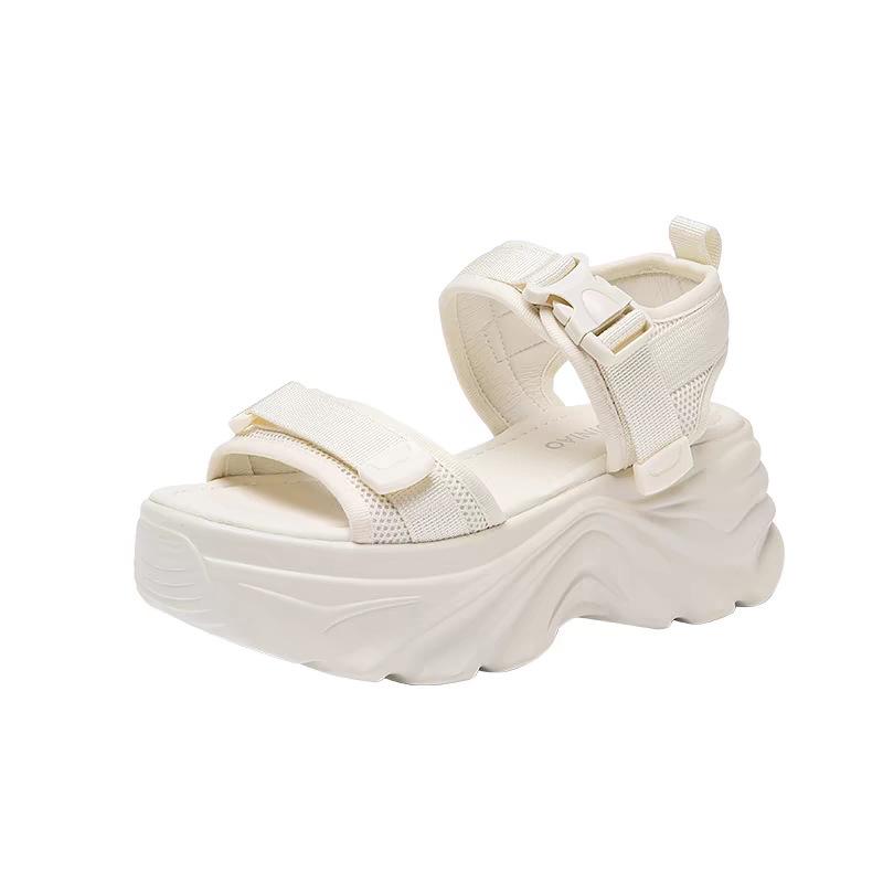 Daddy Sandals Women's Summer New Versatile Skirt Muffin Thick Sole Heightening Soft Sole Casual Beach Shoes