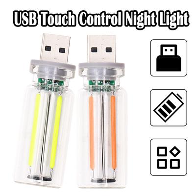 Ретро USB Светодиодная нить Ночник Диммируемая 5В Лампа Декоративное Теплое Сенсорное Освещение Накаливания Кемпинг Мини Фиолетовая Лампочка Сокровище