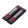 Dodge Logo Leather Carbon Fiber Seat Belt Shoulder Pad
