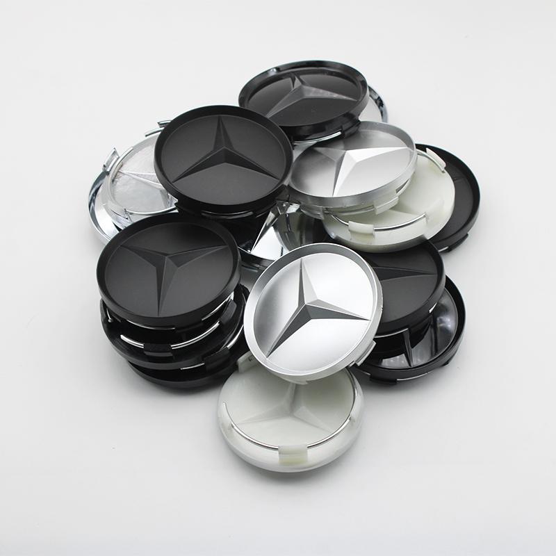 2026 New 4Pcs 60mm Car Wheel Center Cover Badge Accessories For Mercedes Benz C43 C63 C55 C Class AMG C180 C200 C220 C30 replace Hub Cap DL1 QQ43