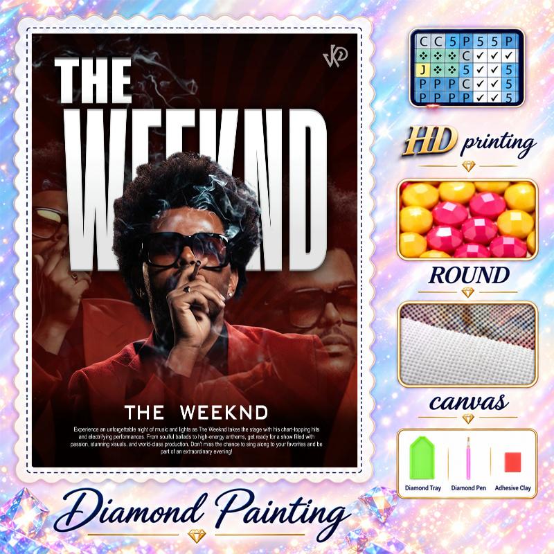 The Weeknd Diamond Painting Kit 5D Full Drill DIY Diamond Mosaic Wall Art Home Decor