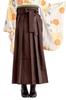 Single Dark LL [Kyoetsu] Women's Hakama, Plain, Item, Brown,