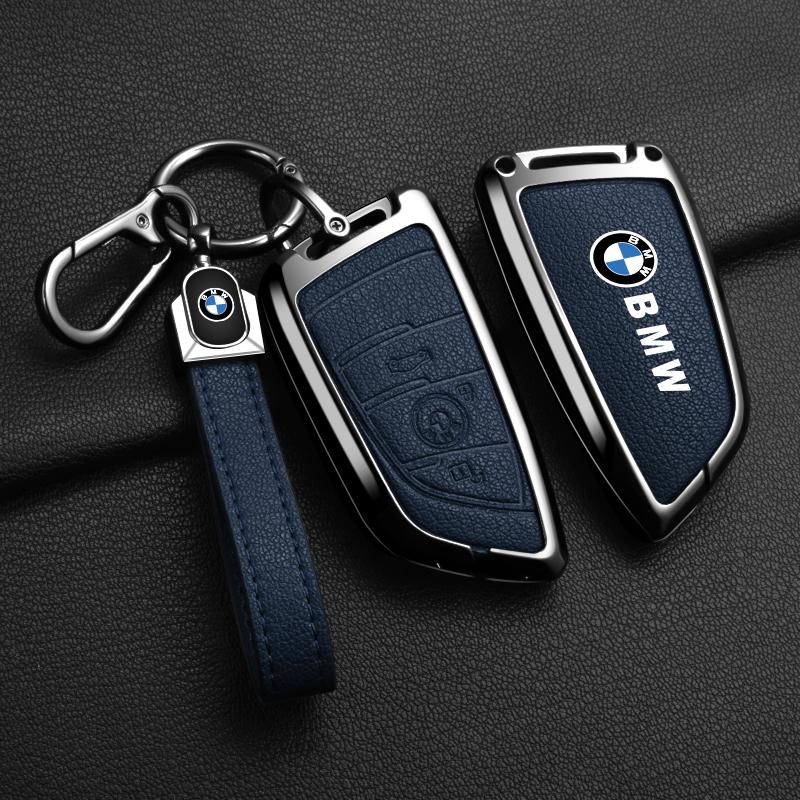 BVYD9 Leather Car Remote key Case for BMW X1 X3 X5 X6 Series 1 2 5 7 8 F15 F16 E70 E53 E39 F10 F30 G30 G20 G11 G01 G02 G05 Sticker