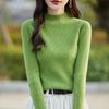 DAFIFY Women's Fashion Casual Fall Winter Solid Color Print Long Sleeve Half Turtleneck Sweaters