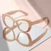 The new artistic style anti-blue light glasses feature cat-eye color-blocking accents, giving a sense of high-end flat light