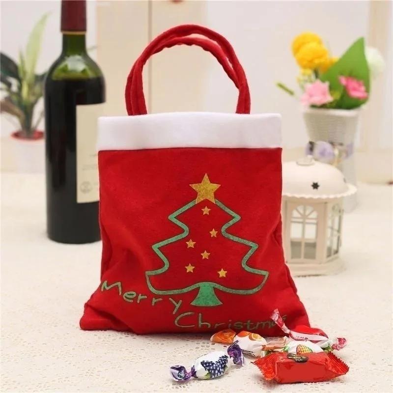 Креативный забавный красный мешок для конфет Merry Christmas, мешочек, мини-сумочка, рождественское украшение для домашней вечеринки, Новый год, подарок для детей