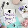 500 Transparent Paw Print Stickers - Strong Self-Adhesive Pet Decorative Labels, No Residue Easy to Peel