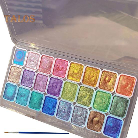 Набор акварельных красок 20/24 цветов, бесшовное смешивание, высокая прозрачность, тонкое распределение пигмента, натуральная смола, портативная палитра