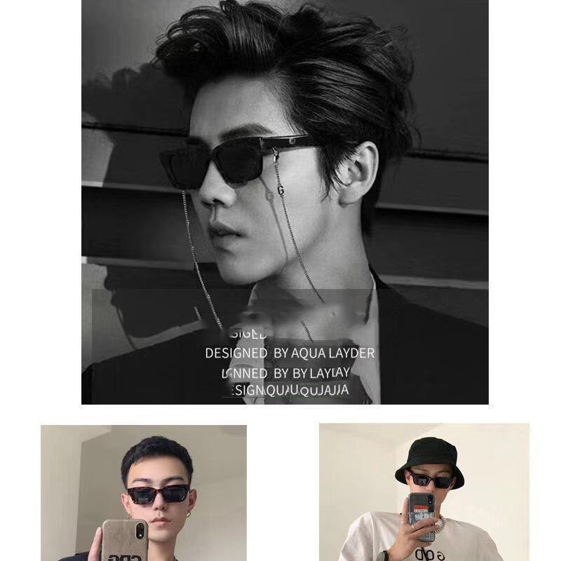 Модные женские солнцезащитные очки Мужские солнцезащитные очки Ретро Прямоугольные солнцезащитные очки для прыжков Di Модные женские солнцезащитные очки для уличной стрельбы Очки в стиле хип-хоп
