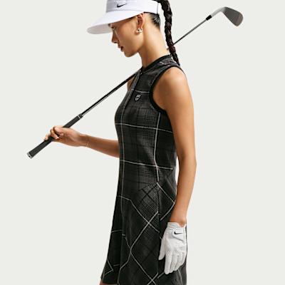 Nike Sleeveless Dresses Women's Black Crew Neck Moderate Short Skirt