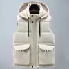 Plus Size S-8XL Winter Sleeveless Jackets for Men Outerwears Hooded Fashion Casual Thick Men's Warm Vests