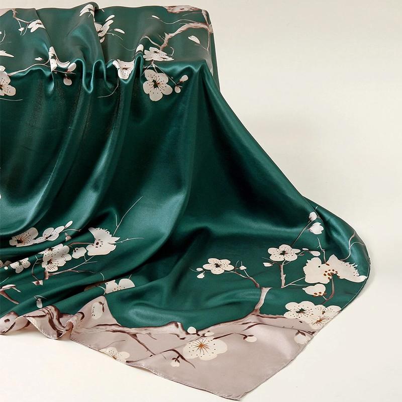2025 Hip Hop Hijab Scarf Women Print Neckerchief Foulard Square Satin Silk Scarves Shawls And Wraps Lady Pashmina Bandana 2025