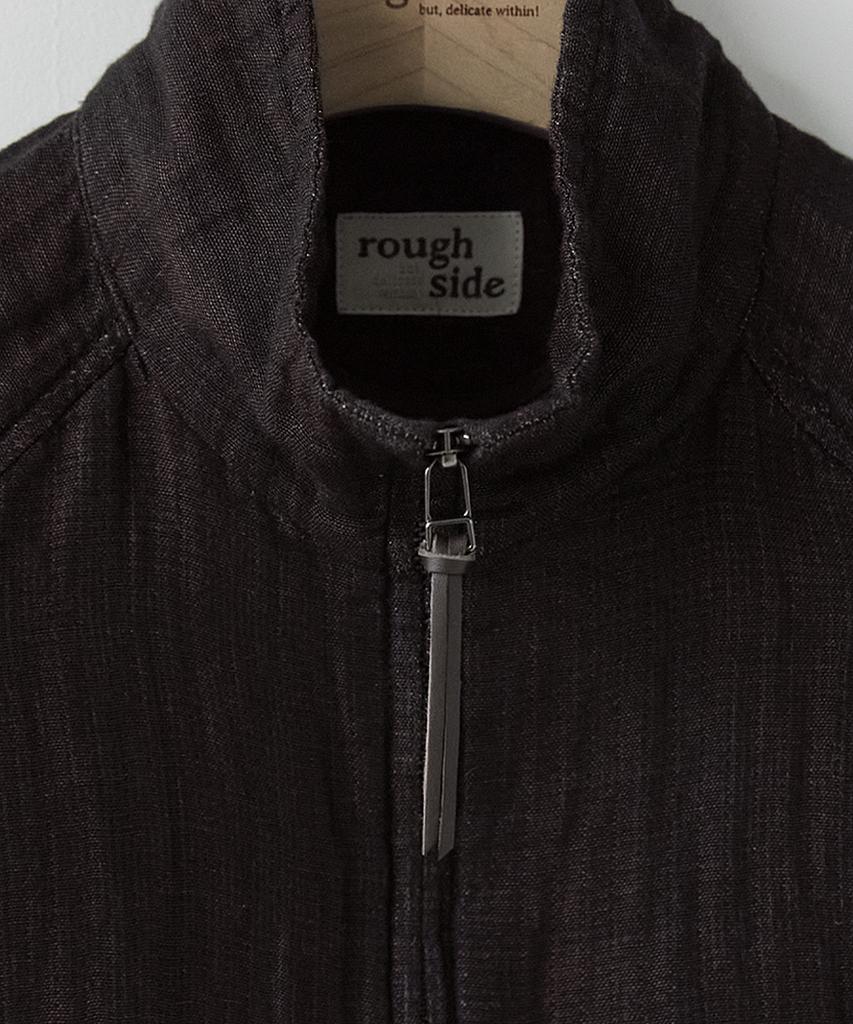Roughside Linen Track Jacket Dark Umber