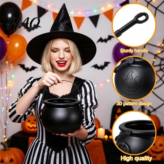 Retro Mirror Ball Set Halloween Disco Bubbling Witch Cauldron Kit, Kettle with 40 Balls 2 Spider Web Party Props Light Strings Webs Fake 100 Adhesive