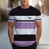 Fashion Striped 3D Printed T-Shirt Clothing 2025 Casual Men's Tops Simple Casual Men's Short Sleeve T-shirts New O-neck T Shirt